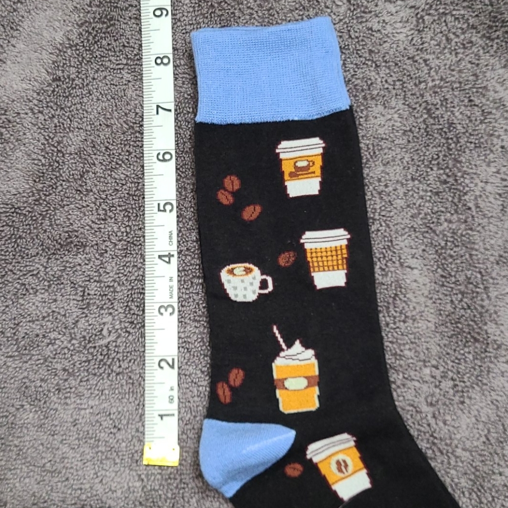 Coffee and donuts! Lot of 2 pairs of men's socks - Picture 13 of 16